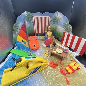 Vintage 1984 Arco Fashion Doll Summer Vacation For Barbie With Accessories